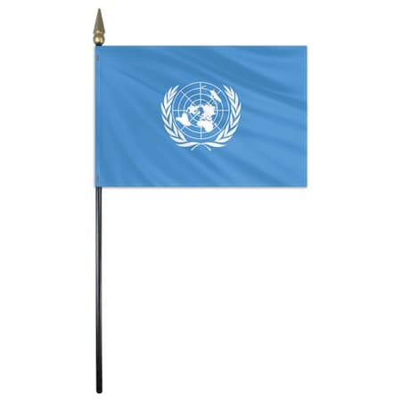 United Nations Stick Flag 4x6 E Gloss